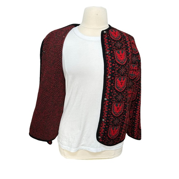 Vintage Womens Wool‎ Knitted Cardigan Open Front Button Sweater - Picture 3 of 12